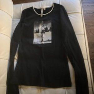 Anthropologie - Black Ski top XS fitted really cute with ski outfit